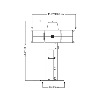 Placa de montaje para techo en sirena eclipse