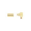 Conector MMCX Macho en A/R de Anillo Plegable para RG-174/U, BELDEN 8216, Oro/ Oro/ Teflón.