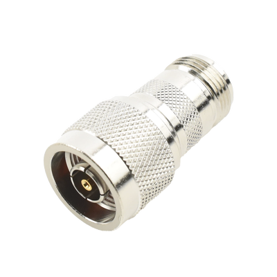 Adaptador en Línea, de Conector N Macho Inverso a N Hembra, Níquel/ Oro/ Teflón. Adaptador en Línea, de Conector N Macho Inverso a N Hembra, Níquel/ Oro/ Teflón.