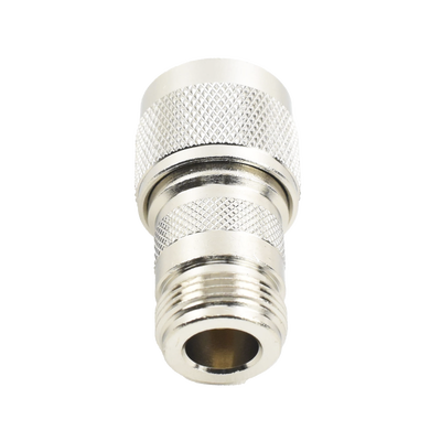 Adaptador en Línea, de Conector N Macho Inverso a N Hembra, Níquel/ Oro/ Teflón. Adaptador en Línea, de Conector N Macho Inverso a N Hembra, Níquel/ Oro/ Teflón.