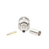 Conector BNC Macho Inverso, de anillo plegable para cables RG-58/U, RG-142/U.