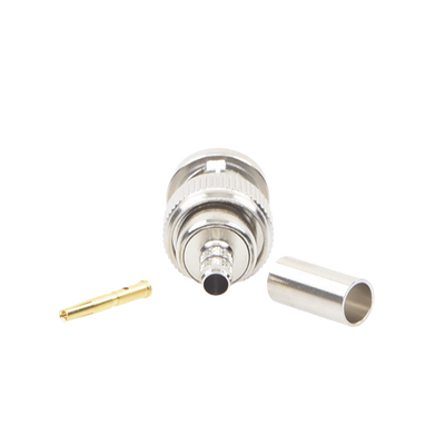 Conector BNC Macho Inverso, de anillo plegable para cables RG-58/U, RG-142/U.