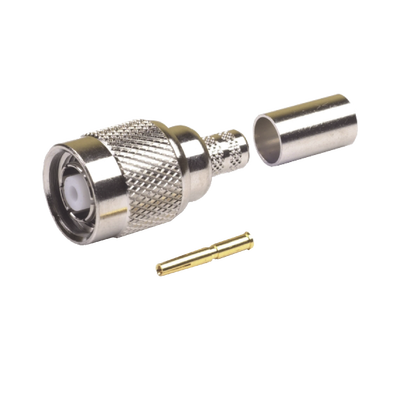 Conector TNC Macho Inverso de Anillo Plegable para Cables LMR-240, RG-8/X, Níquel/ Oro/ Teflón. Conector TNC Macho Inverso de Anillo Plegable para Cables LMR-240, RG-8/X, Níquel/ Oro/ Teflón.