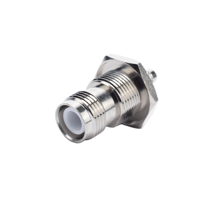 Conector TNC Hembra Inverso para Chasis de Anillo Plegable para Cable RG-58/U.