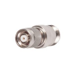 Adaptador en Línea, de Conector TNC Macho Inverso a N Hembra, Niquel/ Oro/ Teflón. Adaptador en Línea, de Conector TNC Macho Inverso a N Hembra, Niquel/ Oro/ Teflón.