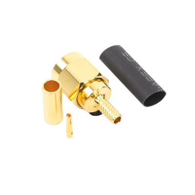 Conector SMA Macho Inverso de Anillo Plegable para Instalar en Cables RG-174/U y RG-316/U.