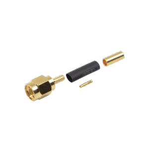 Conector SMA Macho Inverso de Anillo Plegable para Instalar en Cables RG-174/U y RG-316/U.
