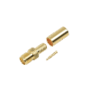 Conector SMA hembra inverso de anillo plegable para cable RG-58/U, Oro/ Oro Teflón. Conector SMA hembra inverso de anillo plegable para cable RG-58/U, Oro/ Oro Teflón.