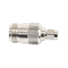 Adaptador en Línea, de Conector SMA Macho Inverso a N Hembra, Níquel/ Oro/ Teflón.