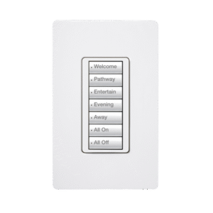(RadioRA2) Teclado seetouch 7 botones, programe escenas diferentes en cada botón.