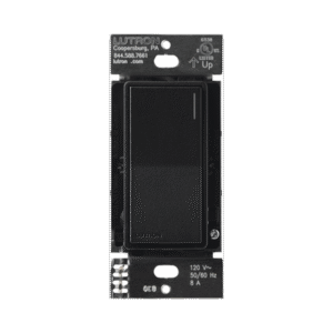 (RadioRa3) Apagador Sunnata color negro para linea Radio Ra3, 8A de iluminación, 5.8A Motor