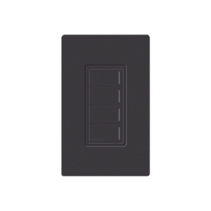 (RadioRa3) Botonera Sunnata Negro 3 escenas y 2 botones subir/bajar para Radio RA3, programe escenas diferentes en cada botón.