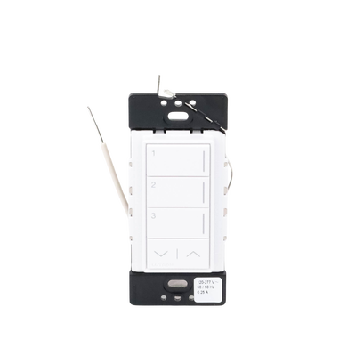 (RadioRa3) Botonera Sunnata Blanco 3 escenas y 2 botones subir/bajar para Radio RA3, programe escenas diferentes en cada botón.