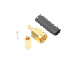 Conector SMA Macho de Anillo Plegable para Cables RG-174/U, 8216, Oro/ Oro/ Teflón.
