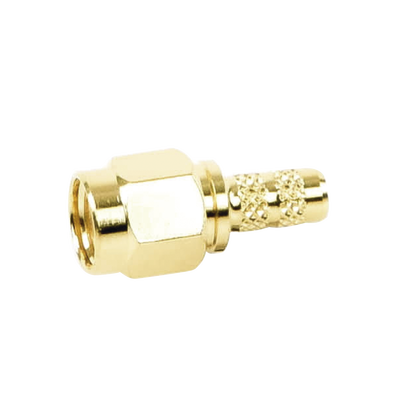 Conector SMA Macho de Anillo Plegable para Cable RG-58/U, Oro/Oro/Teflón.