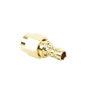 Conector SMA Macho de Anillo Plegable para Cable RG-58/U, Oro/Oro/Teflón.