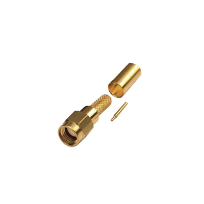 Conector SMA Macho de Anillo Plegable para Cables RG-142/U, LMR-195, Oro/Oro/Teflón. Conector SMA Macho de Anillo Plegable para Cables RG-142/U, LMR-195, Oro/Oro/Teflón.