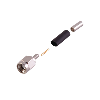 Conector SMA Macho de anillo plegable para cable RG-174/U, BELDEN 8216, Conector SMA Macho de anillo plegable para cable RG-174/U, BELDEN 8216,