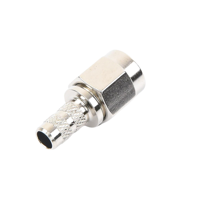 Conector SMA Macho de anillo plegable para cable RG-58/U, Niquel / Oro / Teflón.