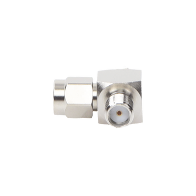 Adaptador en T, de Conector SMA Macho a Doble SMA Hembras, Níquel/ Oro/ Teflón.