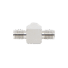 Adaptador en T, de Conector SMA Macho a Doble SMA Hembras, Níquel/ Oro/ Teflón.