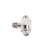 Adaptador en Forma T, de Triple Conectores SMA Hembra, Níquel/ Oro/ Teflón.