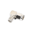 Adaptador en Ángulo Recto, de Conector SMA Macho a SMA Hembra Níquel/ Oro/ Teflón.