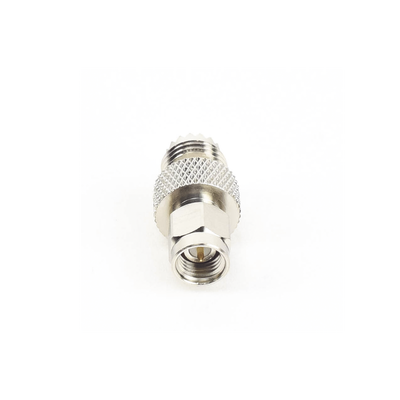 Adaptador en Línea, de Conector SMA Macho a Mini-UHF Hembra, Níquel/ Oro/ Teflón.Au/Teflón.