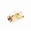 Conector SMA Macho en A/R para cable Semi-Rígido de 0.085" de Diámetro , Oro/ Oro/ Teflón..
