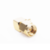 Conector SMA Macho en A/R para cable Semi-Rígido de 0.085" de Diámetro , Oro/ Oro/ Teflón..