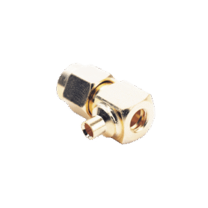 Conector SMA Macho en A/R para cable Semi-Rígido de 0.085" de Diámetro , Oro/ Oro/ Teflón..