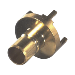 Conector SMB Jack (PIN Macho) Montaje Vertical para PCB, Níquel/ Oro/ Teflón.