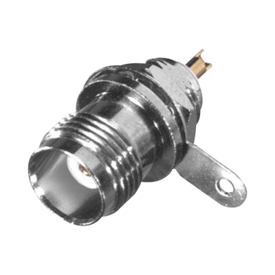 Conector TNC Hembra de Rosca Izquierda para Panel Frontal, Níquel/ Oro/ Teflón. Conector TNC Hembra de Rosca Izquierda para Panel Frontal, Níquel/ Oro/ Teflón.