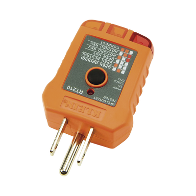 Probador de Tomacorrientes Estándar y Tomacorrientes con Interruptor de Falla a Tierra (GFCI).