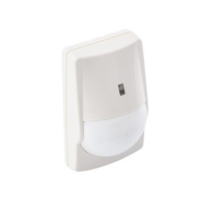 Sensor de Movimiento PIR / Uso en Interior/ Inmunidad a Mascotas / 40' X 40' Cobertura / Compatible con cualquier panel de alarma / Alambrico