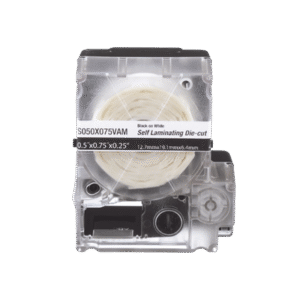 Casete de 200 Etiquetas Autolaminadas de 12.7 x 31.8 mm, para Cables de 3.1 a 7 mm de Diámetro, Área de Impresión Color Blanco Casete de 200 Etiquetas Autolaminadas de 12.7 x 31.8 mm, para Cables de 3.1 a 7 mm de Diámetro, Área de Impresión Color Blanco