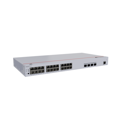 Switch de Distribución/Core Gigabit Administrable PoE Capa 3 / 24 puertos 10/100/1000 Mbps (PoE) / 4 Puertos 10GE SFP+ Uplink / ERPS / Rutas Estáticas / iStack / PoE Perpetuo / 400W / Administración Nube Gratis