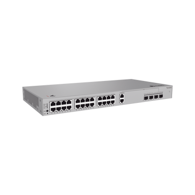 Switch Gigabit Administrable PoE Capa 3 / 24 Puertos 10/100/1000 Mbps (22 PoE) / 2 Puertos 2.5GE (PoE) combo 2 Puertos SFP 2.5GE /2 Puertos SFP+ 10GE / 400W / PoE Perpetuo / iStack / Administración Nube Gratis