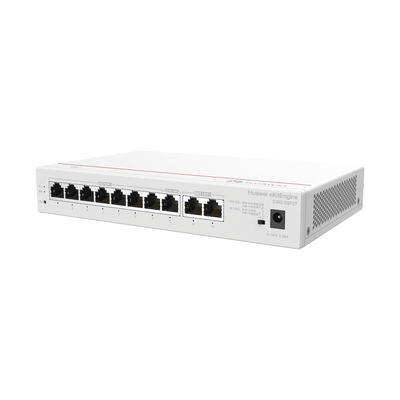 HUAWEI eKit - Router Multi-Servicio / 2 puerto 10/100/1000 Mbps(WAN) / 1 puerto 10/100/1000 Mbps(WAN/LAN) PoE / 7 puertos 10/100/1000 Mbps(LAN) PoE / 124W / Rendimiento 2 Gbps / Controla hasta 64 APs / Hasta 250 Clientes / Administración Nube Grati