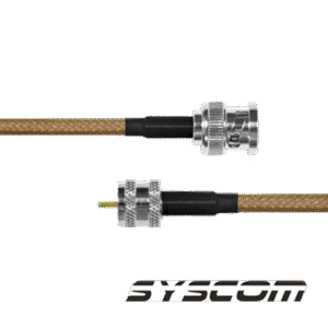 Jumper de 30cm con cable Cable LP142 con conectores BNC MACHO/MINI UHF MACHO.