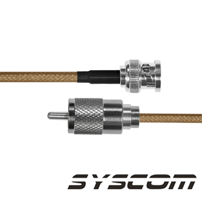 (1 pza) Jumper con cable LP142, conectores BNC Macho/UHF (PL-259) Macho. (1 pza) Jumper con cable LP142, conectores BNC Macho/UHF (PL-259) Macho.