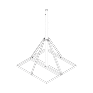 Base No Penetrante Base de 0.9 x 0.9 m con Mástil de 1.5 m x 2" diam. Ced.30 para Instalación de Antenas (HOT-DIP). Base No Penetrante Base de 0.9 x 0.9 m con Mástil de 1.5 m x 2" diam. Ced.30 para Instalación de Antenas (HOT-DIP).
