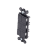 Placa de 6 puertos, color negro night.