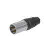 CONECTOR MACHO XLR DE 3 NÚCLEOS CON CARCASA DE ACERO INOXIDABLE Y CONTACTOS CHAPADOS EN ORO CONECTOR MACHO XLR DE 3 NÚCLEOS CON CARCASA DE ACERO INOXIDABLE Y CONTACTOS CHAPADOS EN ORO