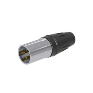CONECTOR MACHO XLR DE 3 NÚCLEOS CON CARCASA DE ACERO INOXIDABLE Y CONTACTOS CHAPADOS EN ORO CONECTOR MACHO XLR DE 3 NÚCLEOS CON CARCASA DE ACERO INOXIDABLE Y CONTACTOS CHAPADOS EN ORO