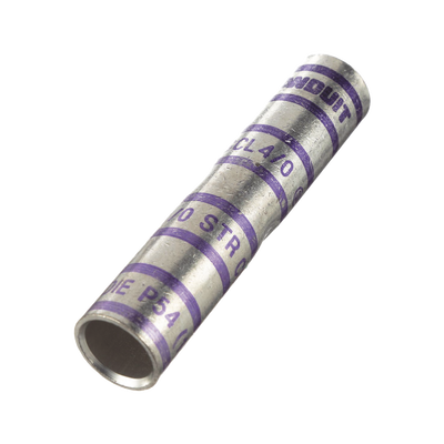 Empalme de Compresión a tope de Cobre tipo barril largo. Para cable 4/0 AWG, Paquete de 10 Piezas Empalme de Compresión a tope de Cobre tipo barril largo. Para cable 4/0 AWG, Paquete de 10 Piezas