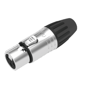 XLR conector de cable hembra, carcasa cromada perla, contactos plateados XLR conector de cable hembra, carcasa cromada perla, contactos plateados