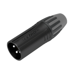 XLR conector de cable macho, carcasa enchapada en negro, contactos enchapados en plata XLR conector de cable macho, carcasa enchapada en negro, contactos enchapados en plata
