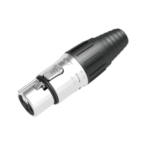 XLR conector de cable hembra, carcasa niquelada, contactos plateados XLR conector de cable hembra, carcasa niquelada, contactos plateados