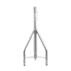 Tramo de Remate / Copete, tubo industrial 1 1/4" con tubo central 2 3/8", galvanizado por electrólisis. Tramo de Remate / Copete, tubo industrial 1 1/4" con tubo central 2 3/8", galvanizado por electrólisis.
